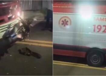 Mulher morre após colisão entre moto e ônibus na zona Centro-Sul de Manaus