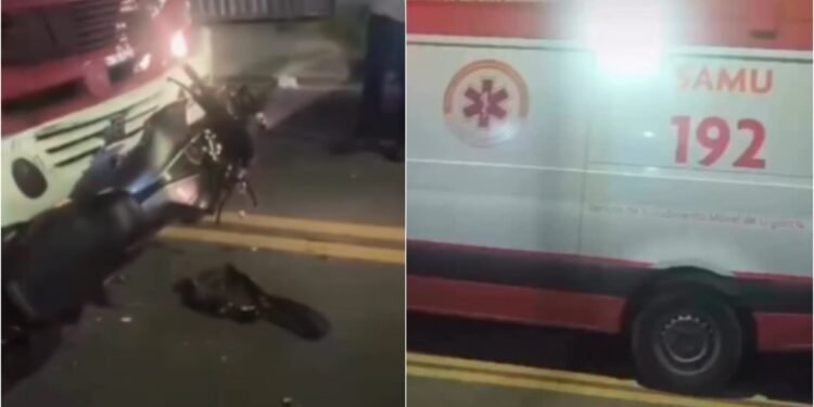 Mulher morre após colisão entre moto e ônibus na zona Centro-Sul de Manaus