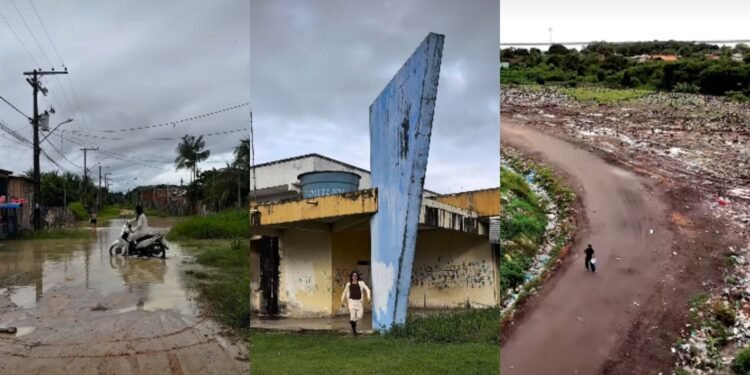 Influenciadores denunciam ruas na lama e obras paradas