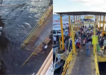 Ponte cede na Balsa Amarela e causa pânico entre passageiros no Centro de Manaus