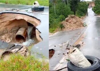 Risco de desabamento em ramal da capital preocupa motoristas