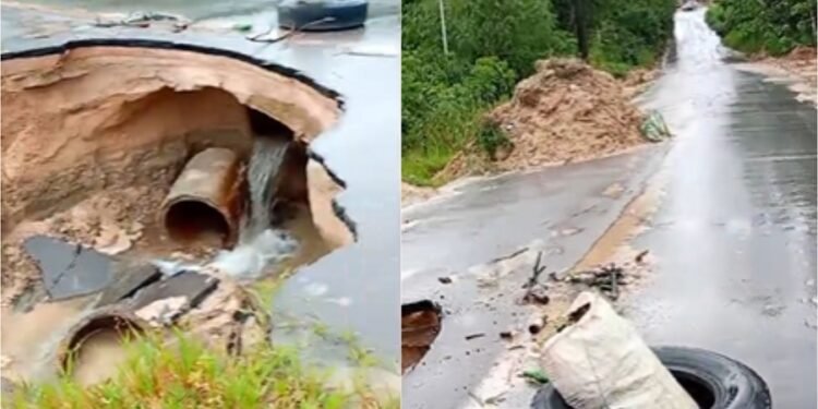 Risco de desabamento em ramal da capital preocupa motoristas