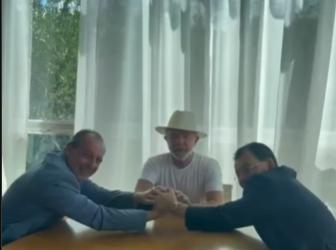 Lula Inácio, Omar Aziz e Eduardo Braga - (Foto: Reprodução/Redes Sociais)