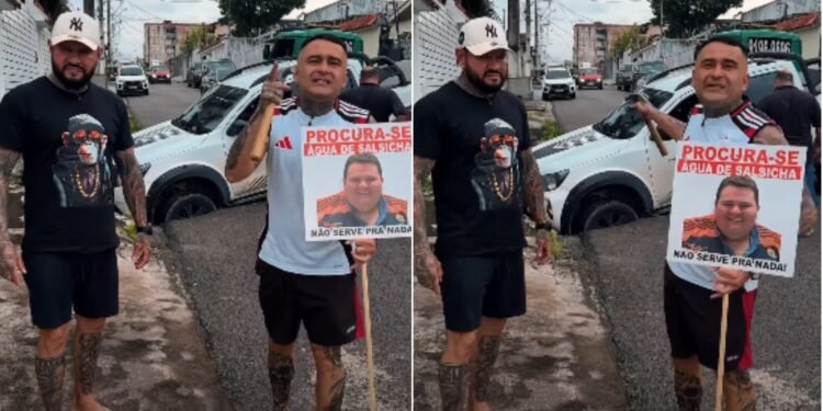 Vereador Sargento Salazar denuncia cratera no bairro Parque Dez