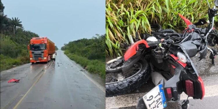 Motociclista morre após colisão frontal com caminhão na BR-174