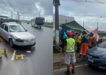 Acidente na avenida do Turismo