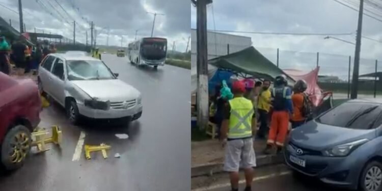 Acidente na avenida do Turismo