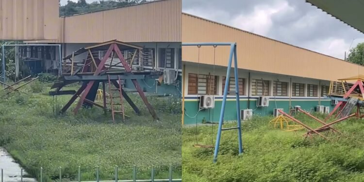 Vídeo mostra parquinho deteriorado de escola infantil e mobiliza pais em Manaus
