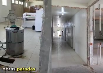 Funcionários denunciam obras paradas