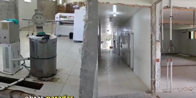 Funcionários denunciam obras paradas