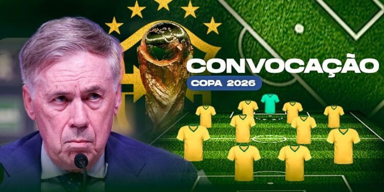 Com Neymar, Ancelotti define elenco para disputar a Copa do Mundo 2026