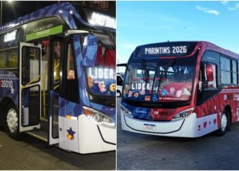 Boi-bumbá pega carona: ônibus de Manaus entra no clima do Festival de Parintins