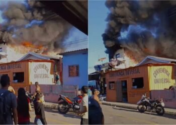 Casa é consumida pelo fogo e mobiliza moradores de Tefé (AM)
