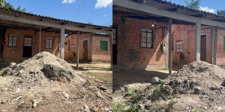 Entulho em via da zona Oeste
