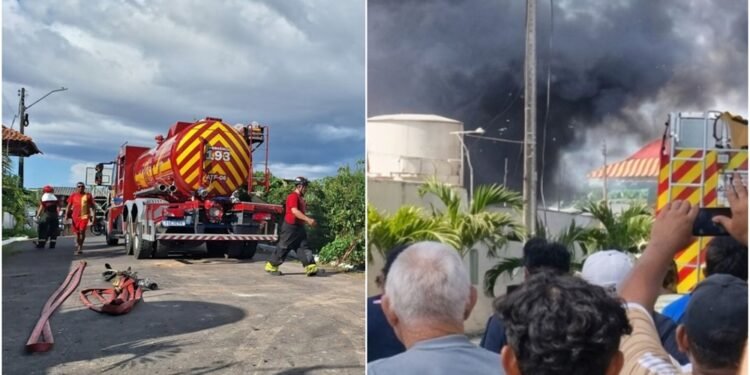 Fogo consome casa de madeira e mobiliza bombeiros em Parintins (AM)