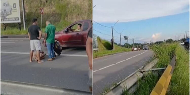 Homem é encontrado ferido na Avenida das Torres após ser acusado de abuso contra criança