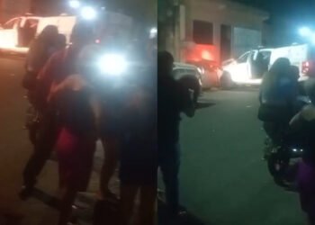 Viatura da PM se envolve em acidente durante perseguição a suspeitos e atinge carro de casal em Manaus