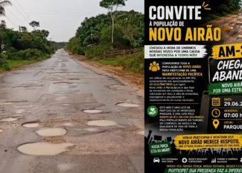 Moradores de Novo Airão organizam manifestação para cobrar continuidade de obras na AM-352: ‘É uma vergonha essa estrada’