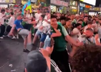 Torcidas de Argentina e Argélia trocam socos em Nova York antes de confronto na Copa