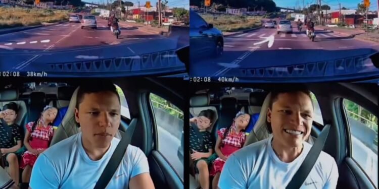 Motorista desvia de buraco na avenida das Torres e evita acidente com os filhos em Manaus