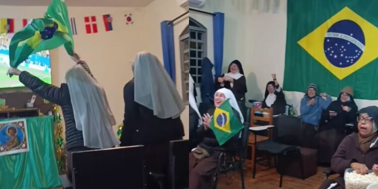 Fé, emoção e futebol: freiras em clausura celebram classificação do Brasil e viralizam