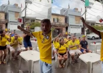Torcedores brasileiros recriam comemoração da Noruega e viralizam nas redes