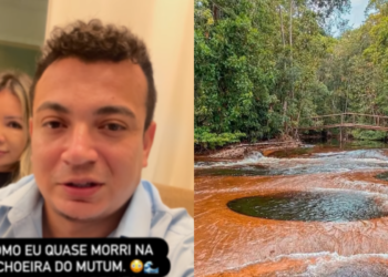 Adriano relata momento de tensão durante banho na cachoeira - (Foto: Reprodução/ Redes Sociais e Internet)