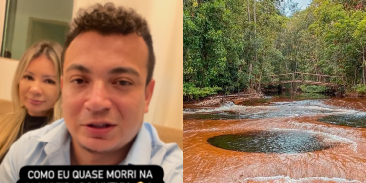 Adriano relata momento de tensão durante banho na cachoeira - (Foto: Reprodução/ Redes Sociais e Internet)