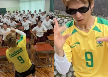 Japonês Koyama Ginjiro viralizou nas redes sociais ao publicar um vídeo dançando hit brasileiro - (Foto: Reprodução/Redes Socias)