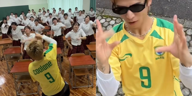 Japonês Koyama Ginjiro viralizou nas redes sociais ao publicar um vídeo dançando hit brasileiro - (Foto: Reprodução/Redes Socias)