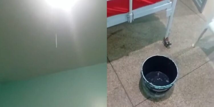 ‘Calamidade’: acompanhante denuncia infiltrações em hospital de Iranduba