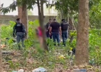 Homem é morto em área de mata e casal é preso após fugir com moto da vítima