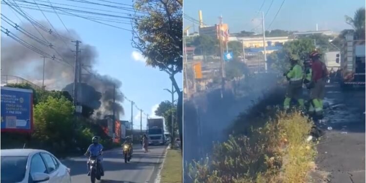Focos de incêndio atingem três regiões de Manaus e mobilizam bombeiros