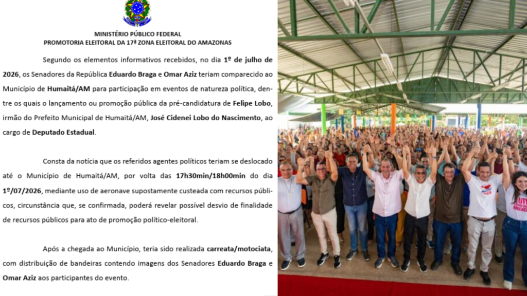 Ministério Público Eleitoral instaurou uma Notícia de Fato Eleitoral para investigar possíveis irregularidades - (Foto:Reprodução Diário MPE e Redes Sociais)