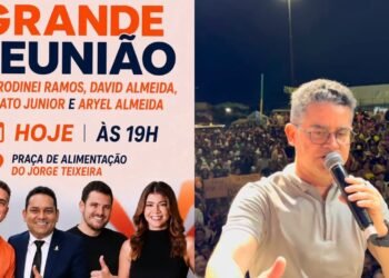 David Almeida usa praça pública para reunião política dias após anúncio de obra milionária no local