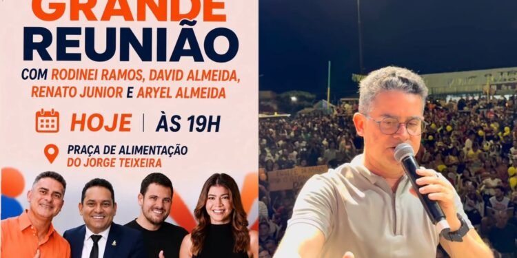 David Almeida usa praça pública para reunião política dias após anúncio de obra milionária no local