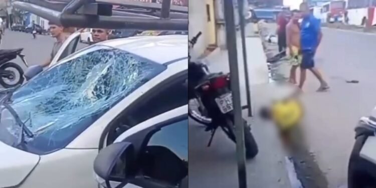 Homem morre após grave colisão entre motocicleta e carro no Jorge Teixeira, em Manaus
