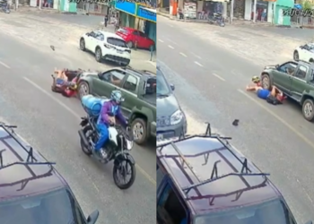 Colisão entre motocicletas é registrado por imagens de câmera de segurança - (Foto: Reprodução/Redes Sociais)