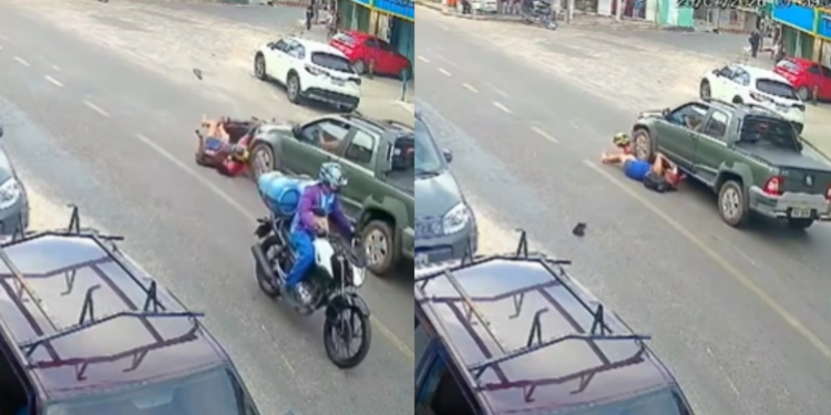 Colisão entre motocicletas é registrado por imagens de câmera de segurança - (Foto: Reprodução/Redes Sociais)