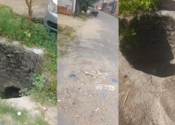 Denunciante pede providências do poder público para que a estrutura seja reparada - (Foto: Reprodução/Imagens enviada ao Portal Rios de Notícias)