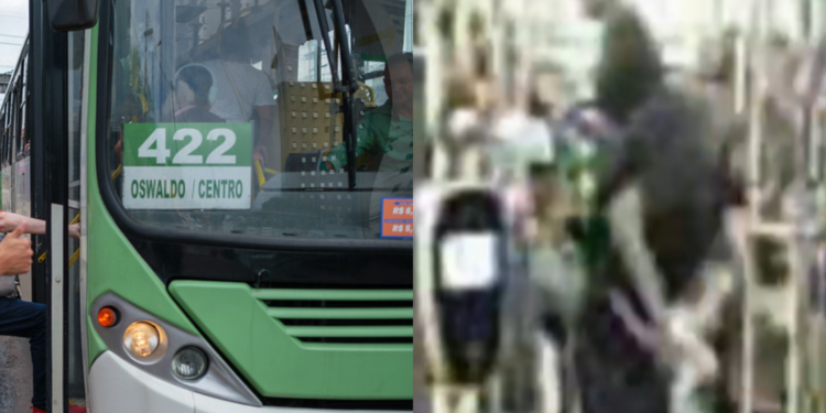 Suspeitos durante uma ação criminosa em coletivo - (Foto: Reprodução/Arquivo Durcc)