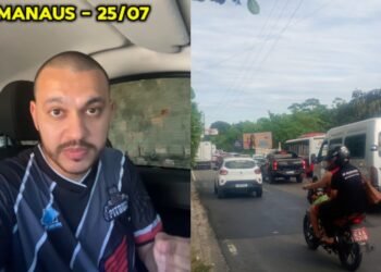 Convenção política de Omar e Braga provoca congestionamento e gera críticas na zona Leste de Manaus
