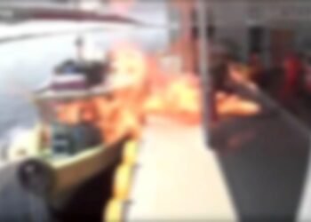 Barco explode durante abastecimento em posto flutuante em Barcelos