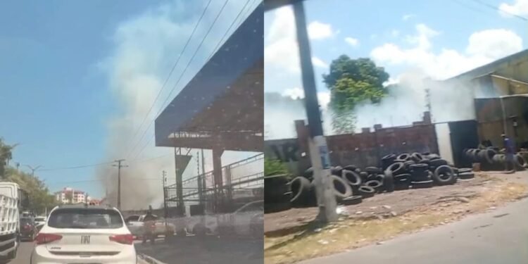 Incêndio atinge área de vegetação na zona Leste de Manaus