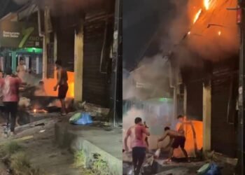 Incêndio atinge estabelecimento e assusta moradores no Jorge Teixeira