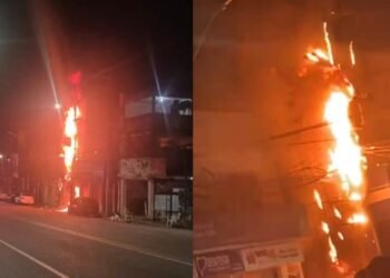 Explosão de transformador elétrico provoca incêndio no Japiim, em Manaus