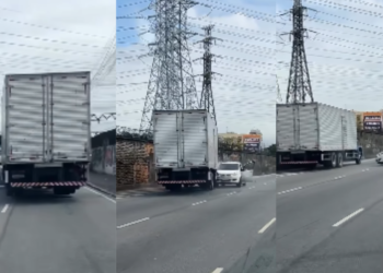 Briga de trânsito termina em veículo danificado no Rio de Janeiro - (Foto: Reprodução/Redes Sociais)