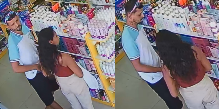 Casal furta drogaria na zona Norte de Manaus - (Foto: Reprodução/Redes sociais)