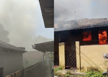 Incêndio atinge residência no Santo Antônio - (Foto: Reprodução/Redes Sociais)