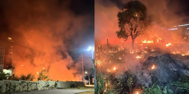 Incêndio na Avenida das Torres é o quarto registrado em Manaus nesta terça-feira